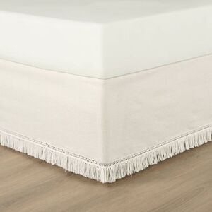 Lush Decor - Lush Décor 15" King Boho Fringe Tailored Drop Easy Off-White